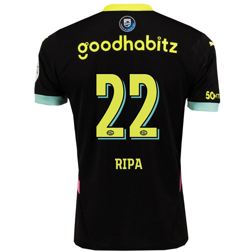 Danxen Women Chimera Ripa #22 Black Yellow Away Jersey 2024/25 T-Shirt