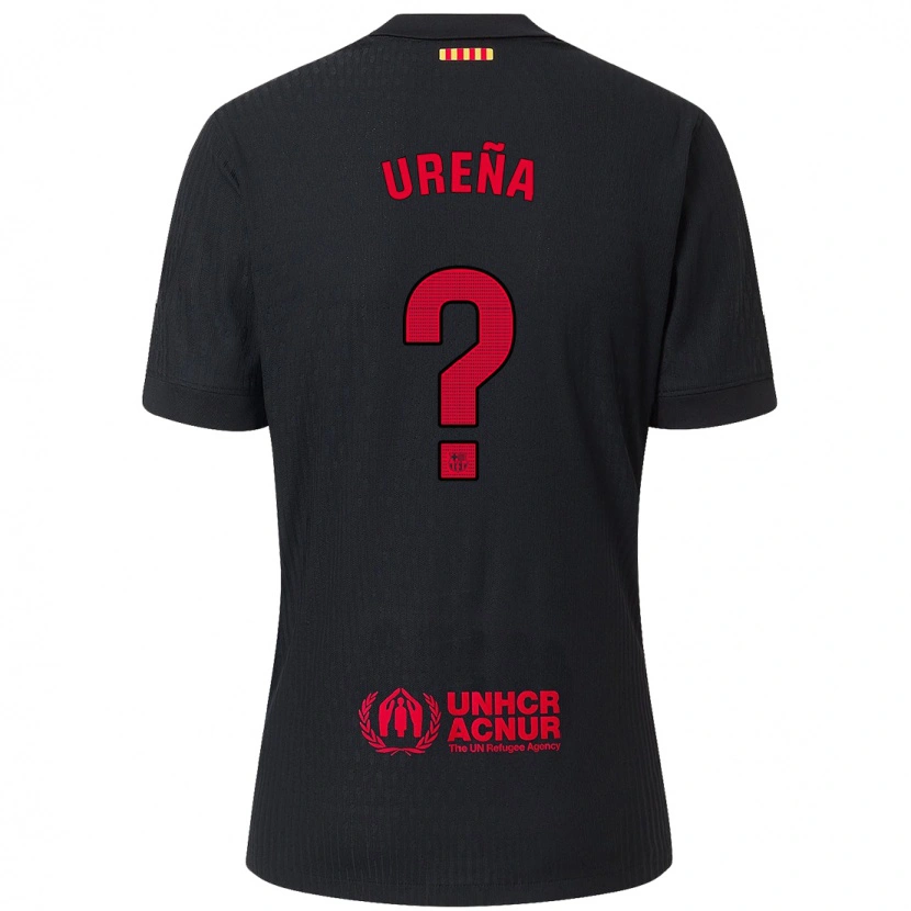 Danxen Women Óscar Ureña #0 Black Red Away Jersey 2024/25 T-Shirt