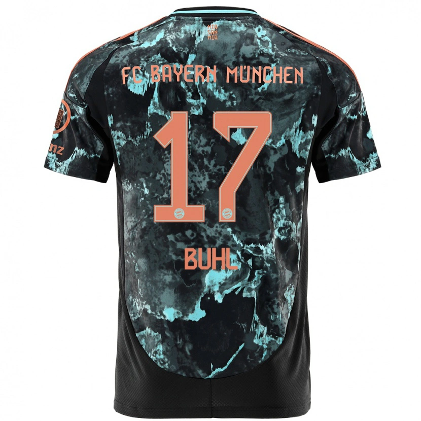 Danxen Women Klara Bühl #17 Black Away Jersey 2024/25 T-Shirt