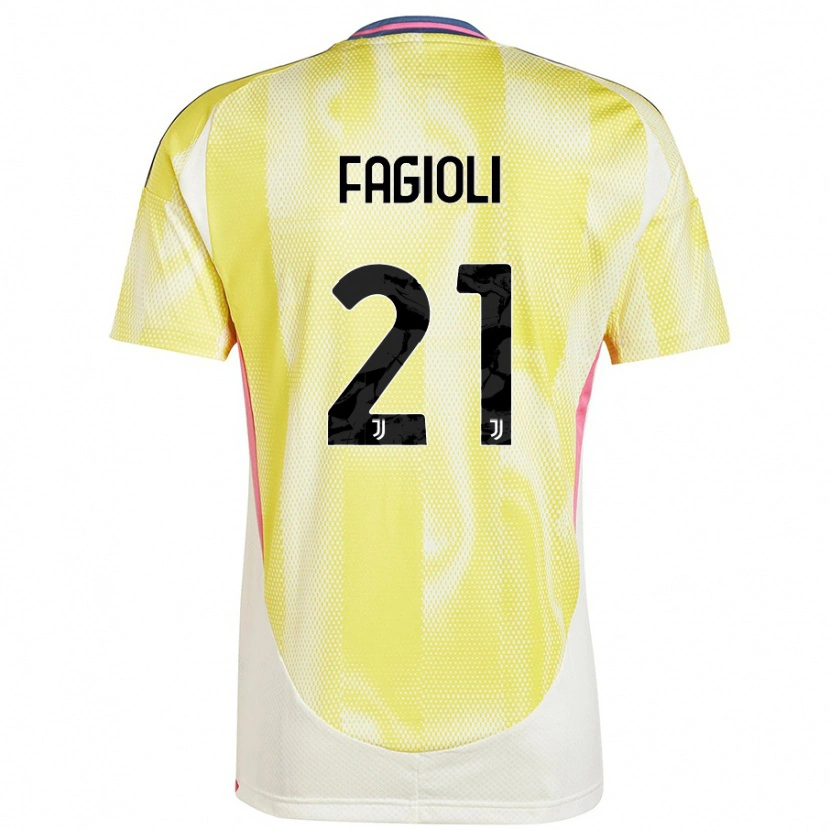 Danxen Women Nicolò Fagioli #21 Solar Yellow Away Jersey 2024/25 T-Shirt