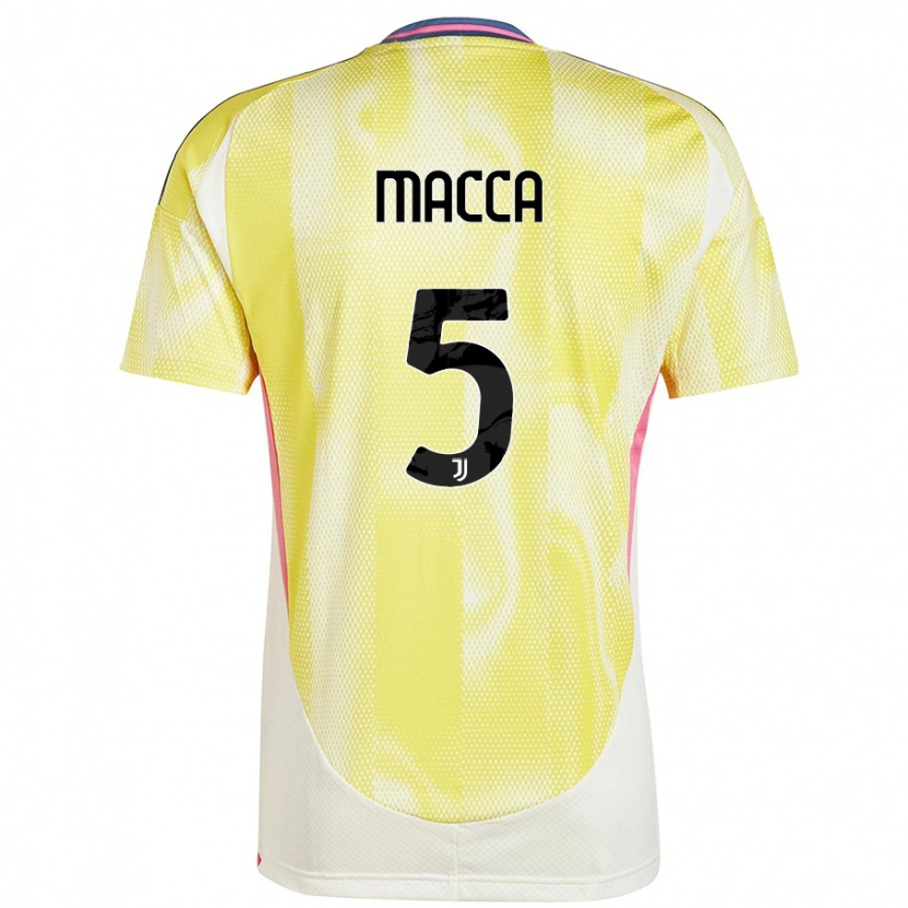 Danxen Women Federico Macca #5 Solar Yellow Away Jersey 2024/25 T-Shirt