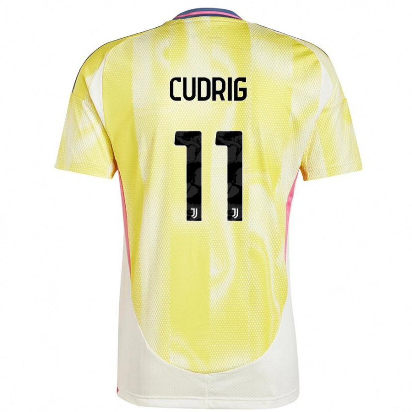Danxen Women Nicolò Cudrig #11 Solar Yellow Away Jersey 2024/25 T-Shirt