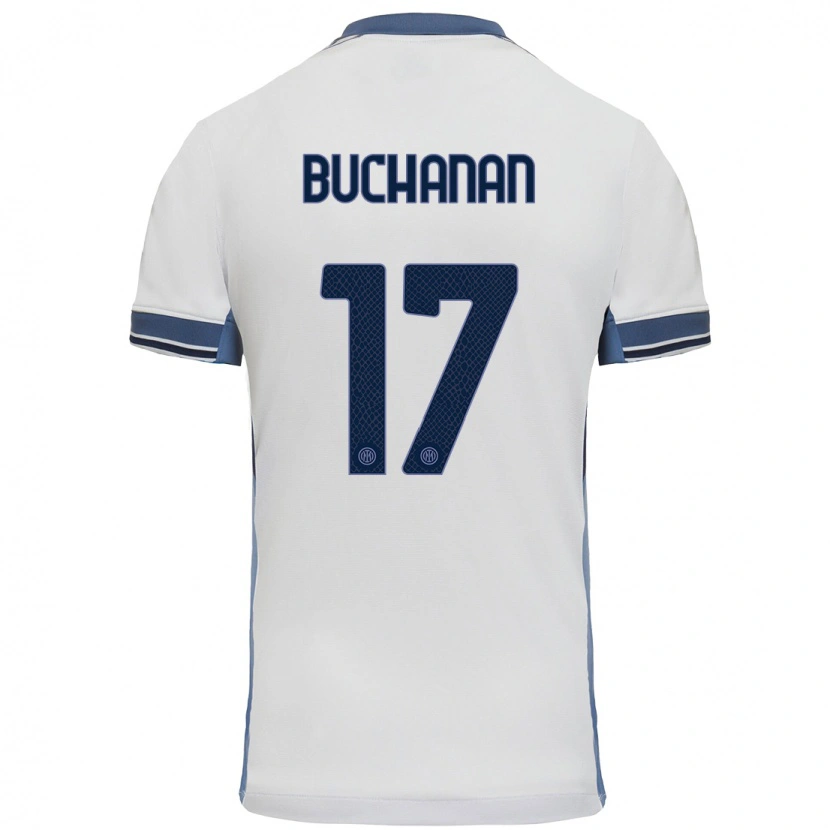 Danxen Women Tajon Buchanan #17 White Grey Away Jersey 2024/25 T-Shirt