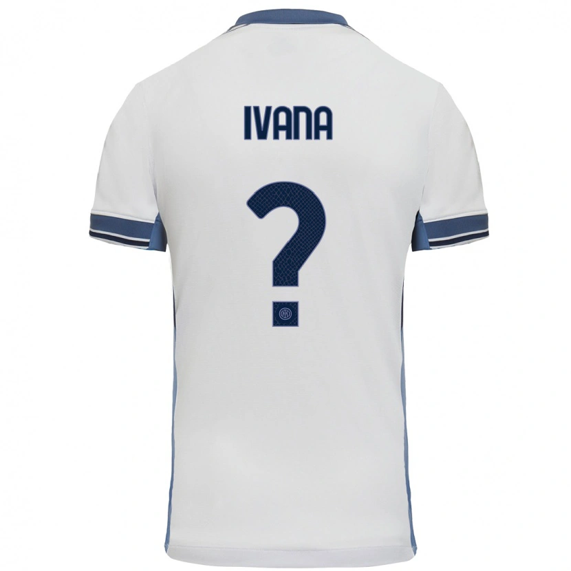 Danxen Women Ivana Andrés #0 White Grey Away Jersey 2024/25 T-Shirt
