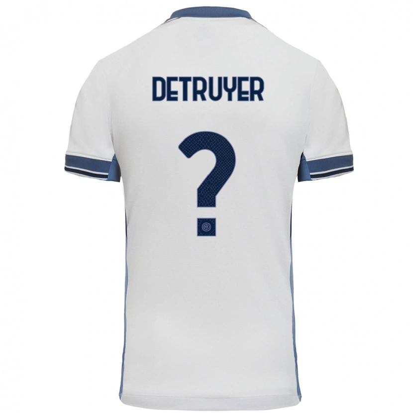 Danxen Women Marie Detruyer #0 White Grey Away Jersey 2024/25 T-Shirt