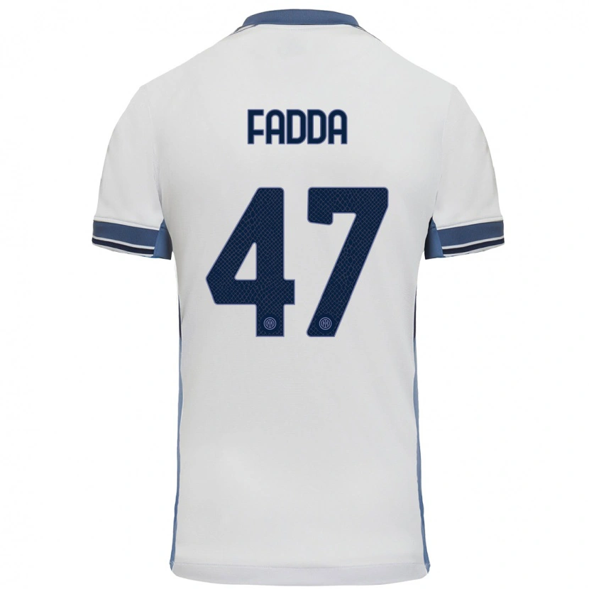 Danxen Women Paola Fadda #47 White Grey Away Jersey 2024/25 T-Shirt