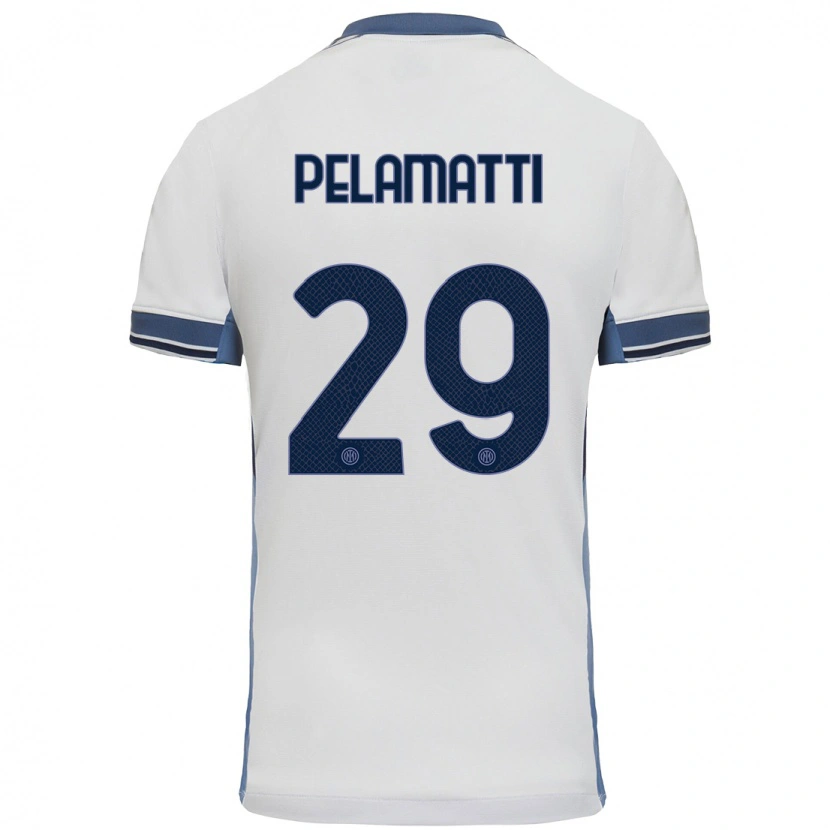 Danxen Women Andrea Pelamatti #29 White Grey Away Jersey 2024/25 T-Shirt