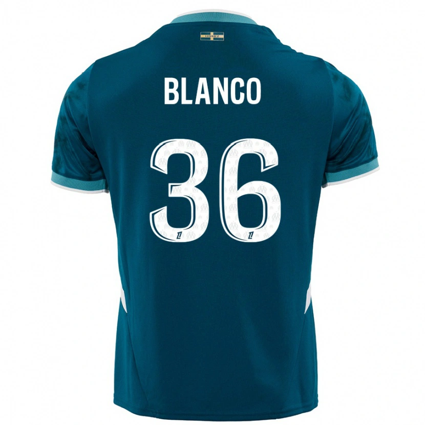 Danxen Women Rubén Blanco #36 Turquoise Blue Away Jersey 2024/25 T-Shirt