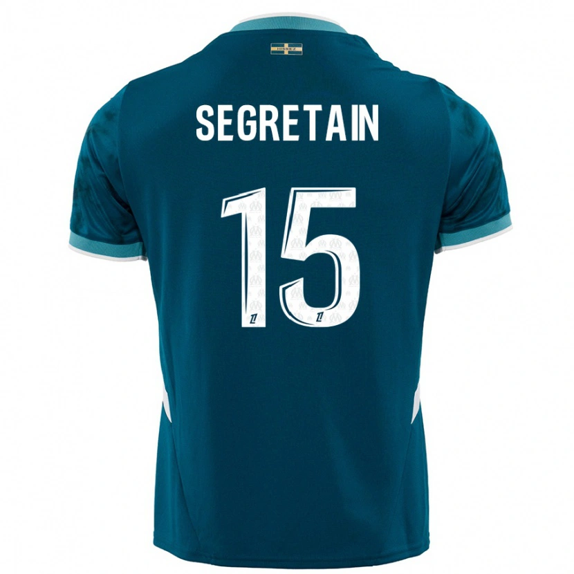 Danxen Women Julie Ségrétain #15 Turquoise Blue Away Jersey 2024/25 T-Shirt