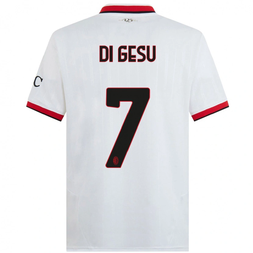 Danxen Women Enrico Di Gesu #7 White Black Red Away Jersey 2024/25 T-Shirt
