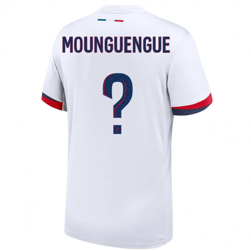 Danxen Women Pierre Mounguengue #0 White Blue Red Away Jersey 2024/25 T-Shirt