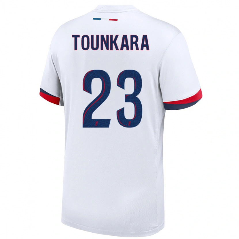 Danxen Women Aïssatou Tounkara #23 White Blue Red Away Jersey 2024/25 T-Shirt