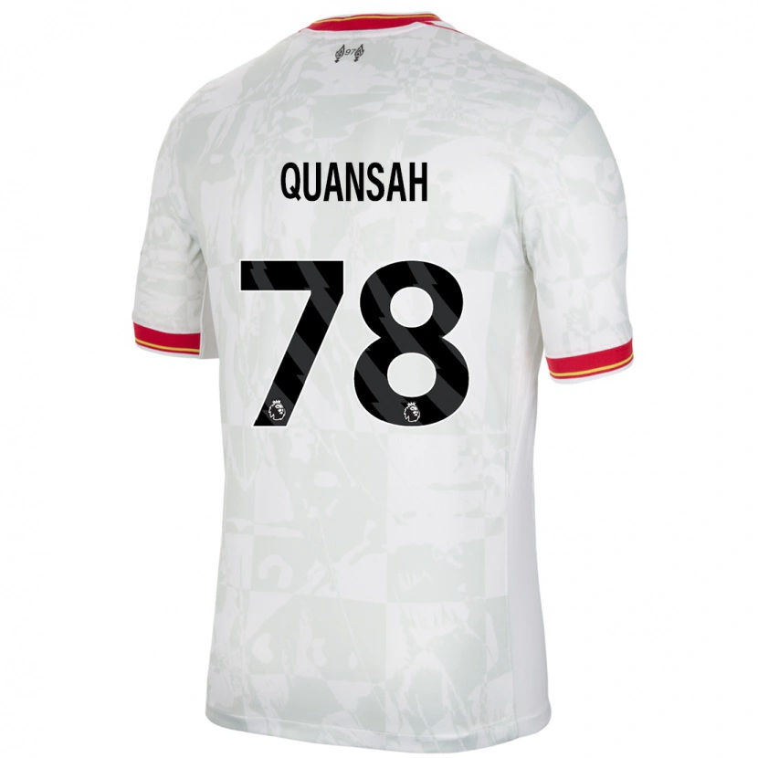 Danxen Women Jarell Quansah #78 White Red Black Third Jersey 2024/25 T-Shirt