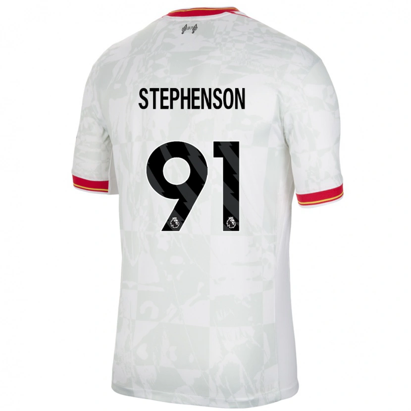 Danxen Women Luca Stephenson #91 White Red Black Third Jersey 2024/25 T-Shirt