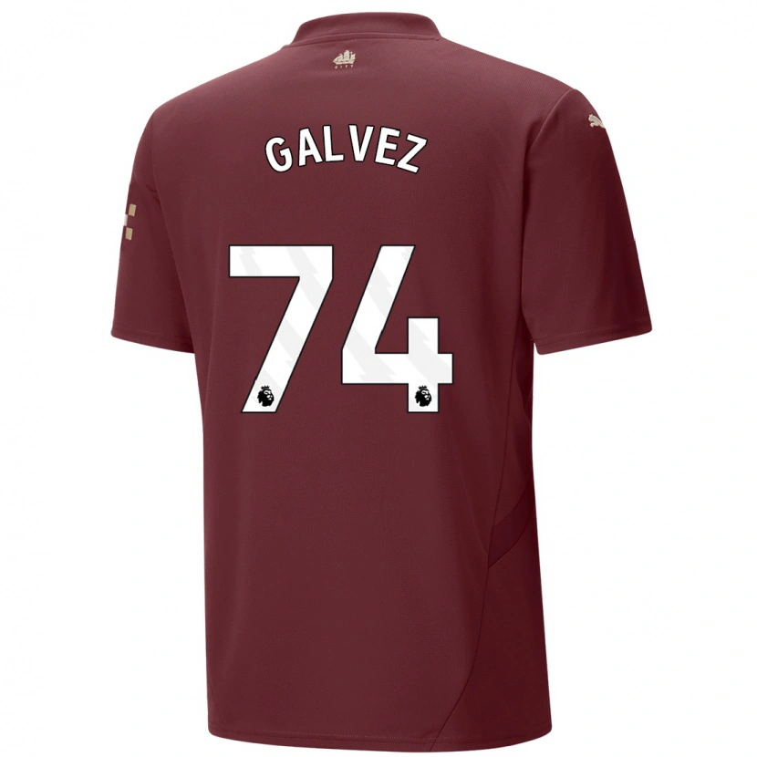 Danxen Women Tomas Galvez #74 Maroon Third Jersey 2024/25 T-Shirt