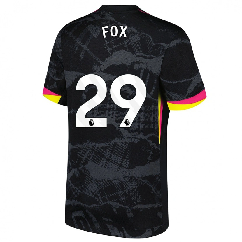 Danxen Women Jorja Fox #29 Black Pink Third Jersey 2024/25 T-Shirt