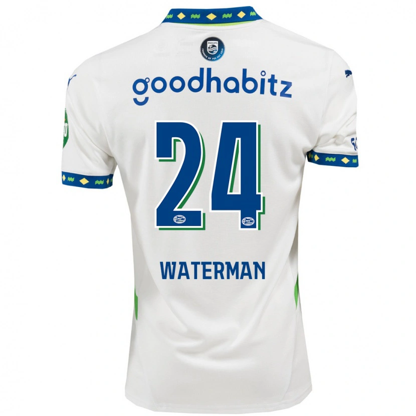 Danxen Women Boy Waterman #24 White Dark Blue Third Jersey 2024/25 T-Shirt