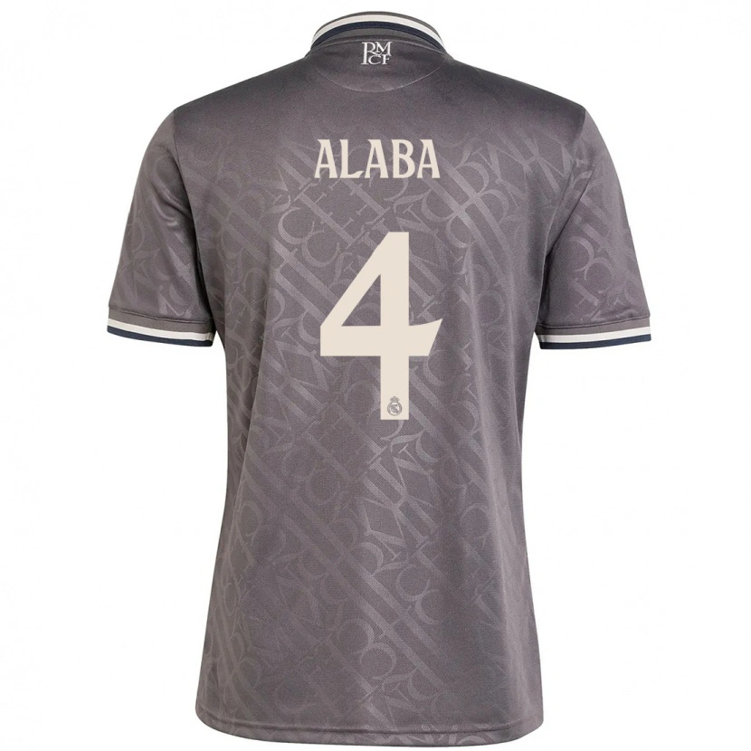Danxen Women David Alaba #4 Charcoal Third Jersey 2024/25 T-Shirt