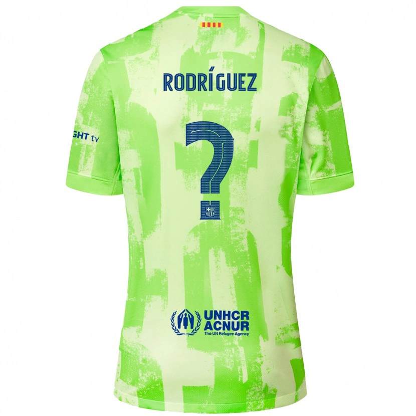 Danxen Women Alfredo Rodríguez #0 Lime Third Jersey 2024/25 T-Shirt