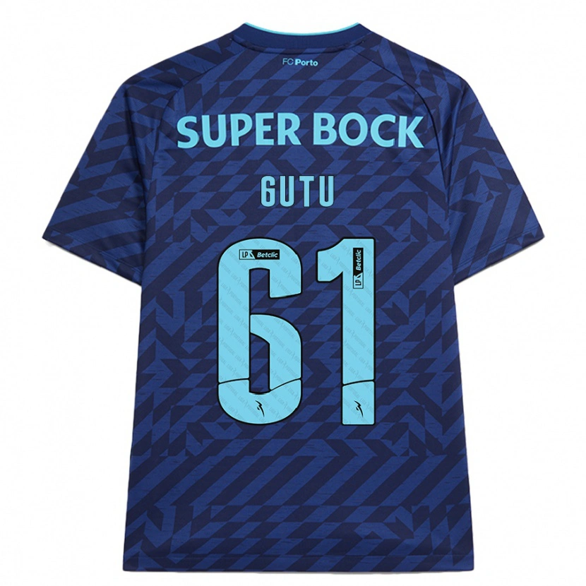 Danxen Women Denis Gutu #61 Navy Blue Third Jersey 2024/25 T-Shirt