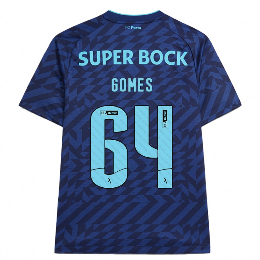 Danxen Women Luís Gomes #64 Navy Blue Third Jersey 2024/25 T-Shirt