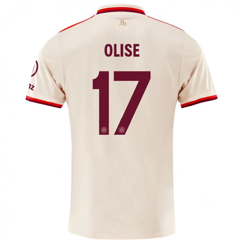 Danxen Women Michael Olise #17 Linen Third Jersey 2024/25 T-Shirt
