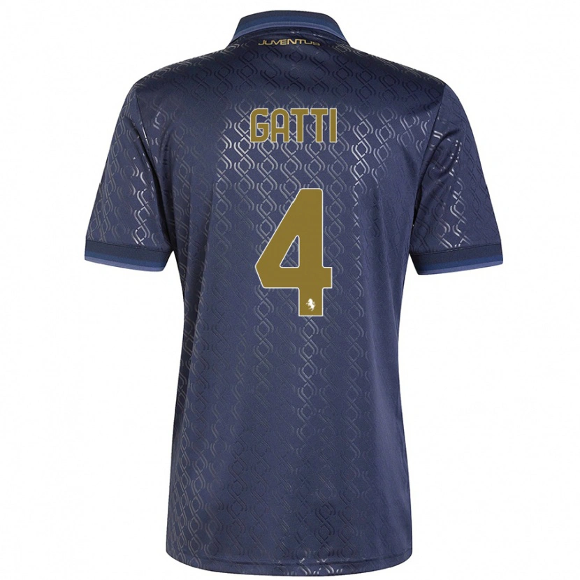 Danxen Women Federico Gatti #4 Navy Blue Third Jersey 2024/25 T-Shirt