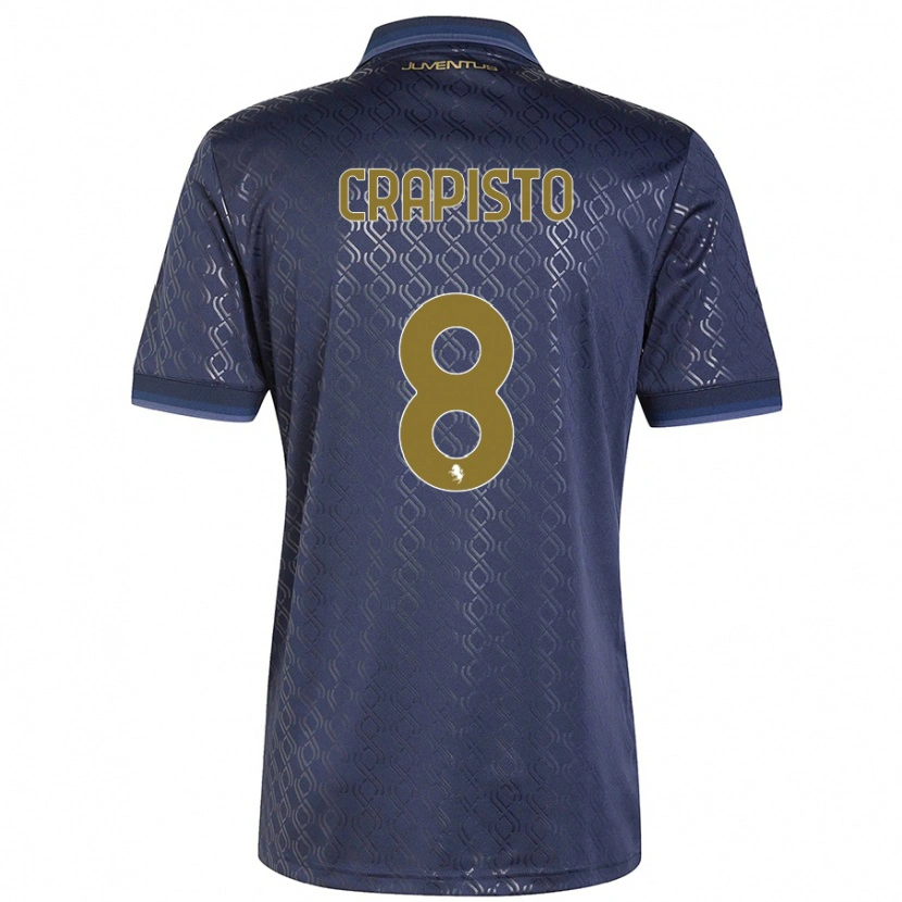 Danxen Women Francesco Crapisto #8 Navy Blue Third Jersey 2024/25 T-Shirt