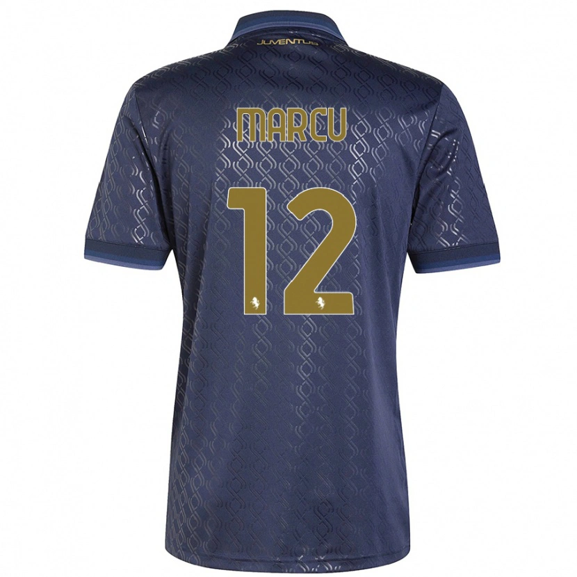 Danxen Women Alessio Marcu #12 Navy Blue Third Jersey 2024/25 T-Shirt