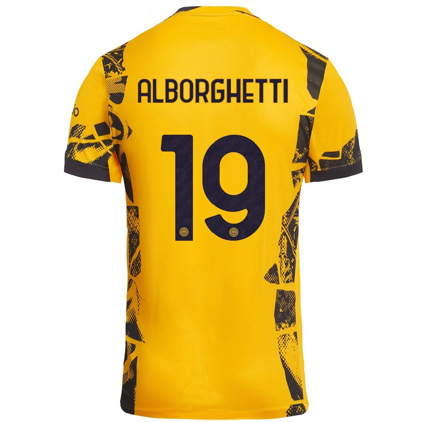 Danxen Women Lisa Alborghetti #19 Gold Black Third Jersey 2024/25 T-Shirt
