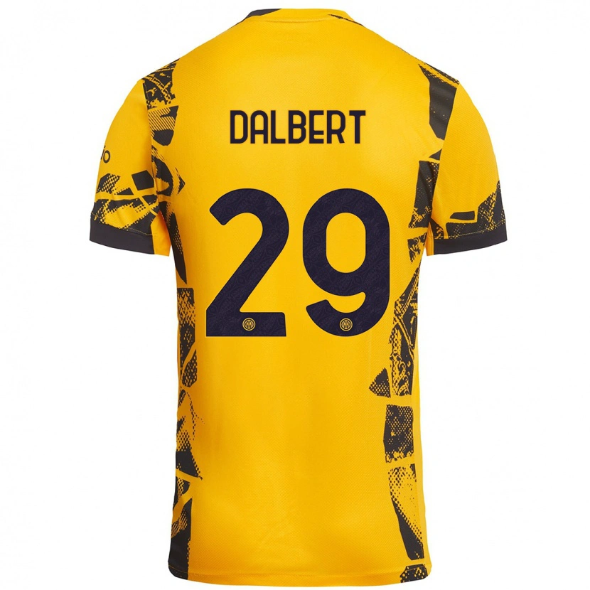 Danxen Women Dalbert #29 Gold Black Third Jersey 2024/25 T-Shirt