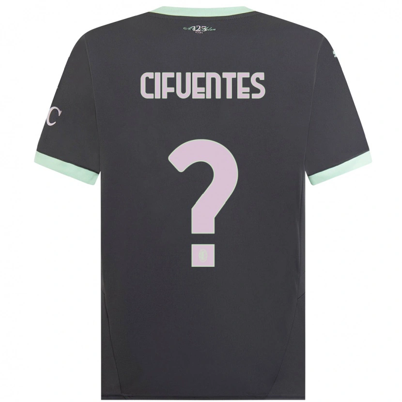 Danxen Women Maikol Cifuentes #0 Grey Third Jersey 2024/25 T-Shirt