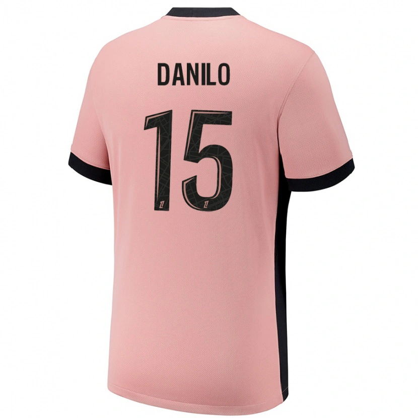 Danxen Women Danilo Pereira #15 Rust Pink Third Jersey 2024/25 T-Shirt