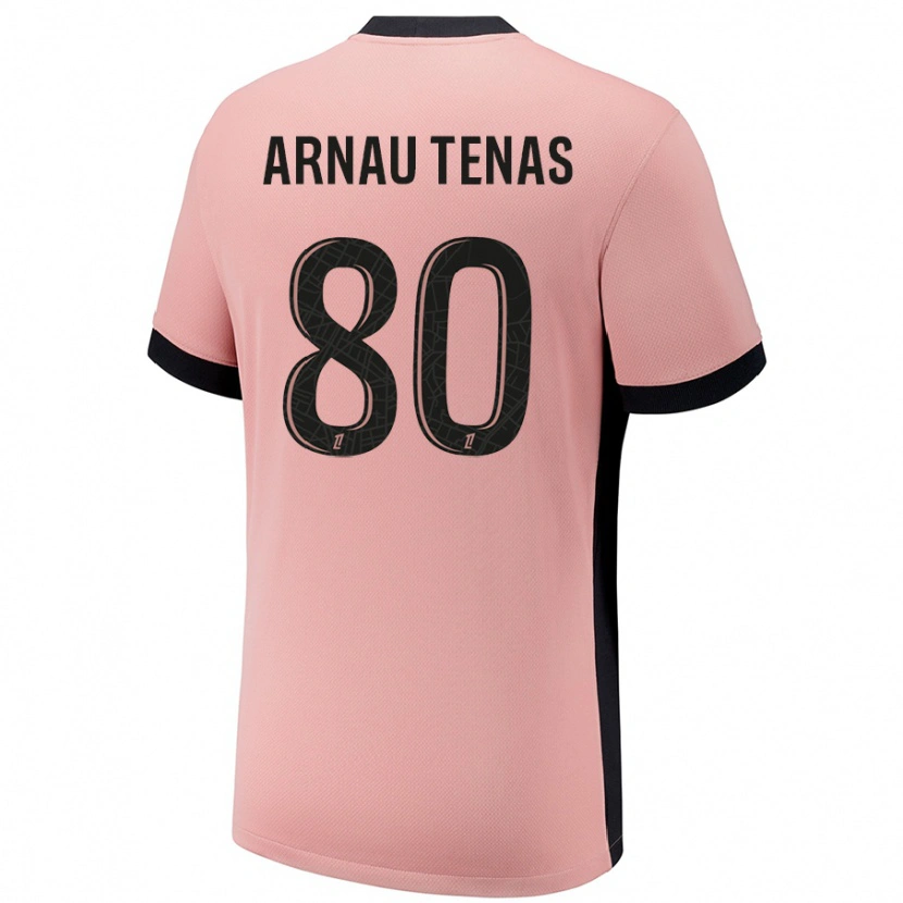 Danxen Women Arnau Tenas #80 Rust Pink Third Jersey 2024/25 T-Shirt