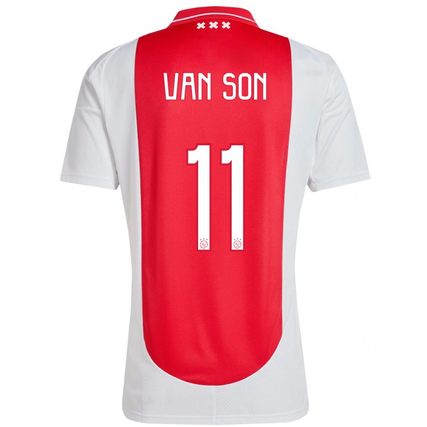 Danxen Kid Daniël Van Son #11 Red White Home Jersey 2024/25 T-Shirt