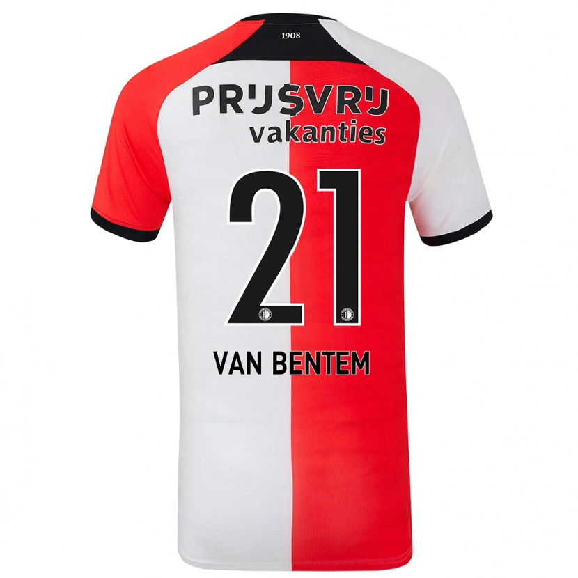 Danxen Kid Tess Van Bentem #21 Red White Home Jersey 2024/25 T-Shirt