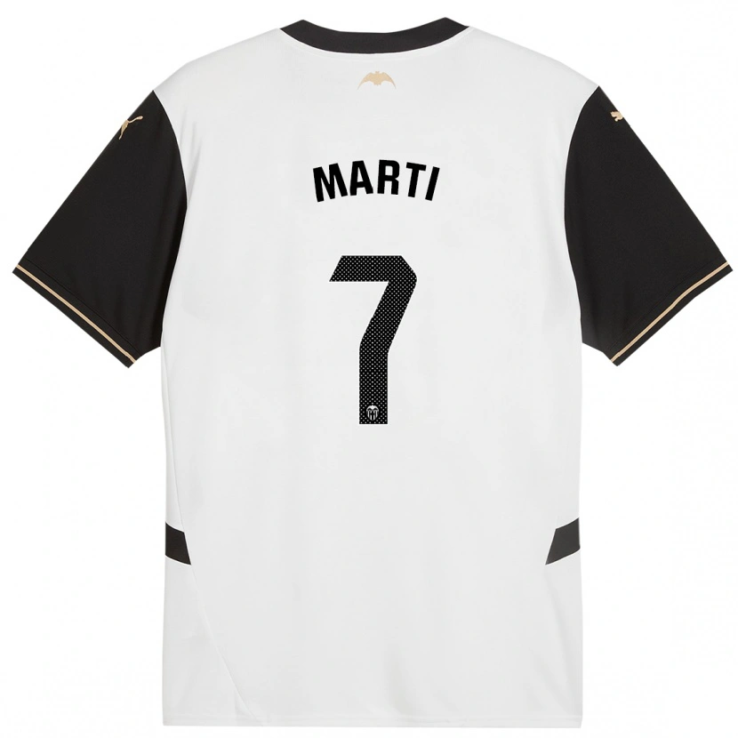 Danxen Kid Marina Martí #7 White Black Home Jersey 2024/25 T-Shirt
