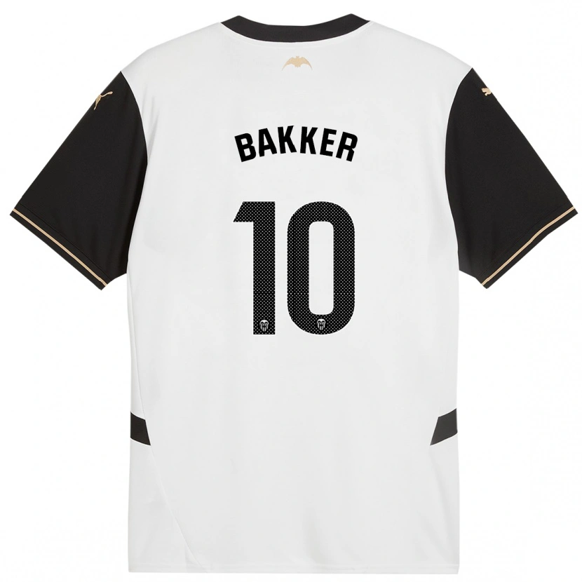 Danxen Kid Linda Bakker #10 White Black Home Jersey 2024/25 T-Shirt