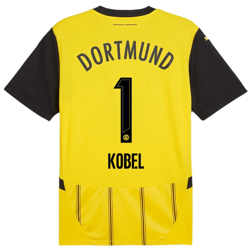 Danxen Kid Gregor Kobel #1 Yellow Black Home Jersey 2024/25 T-Shirt