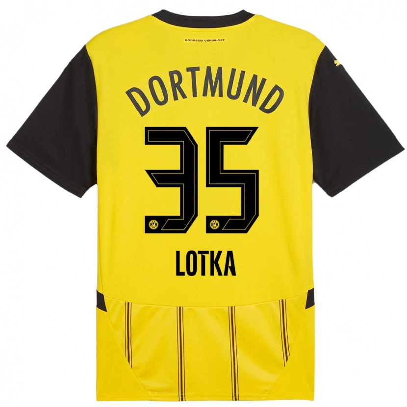 Danxen Kid Marcel Lotka #35 Yellow Black Home Jersey 2024/25 T-Shirt