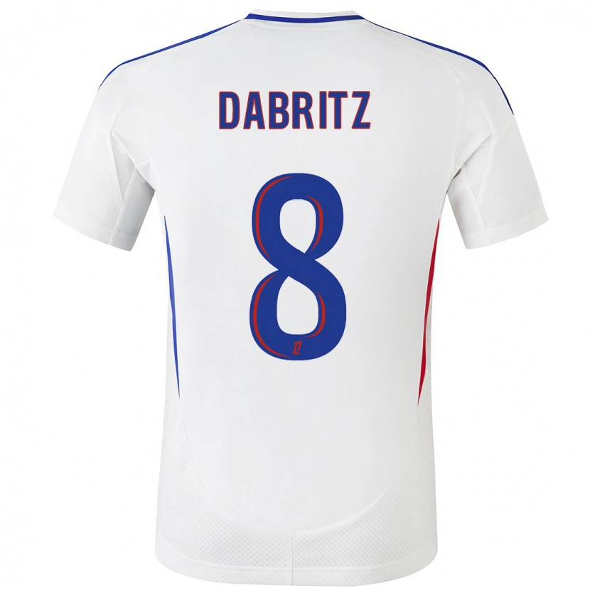 Danxen Kid Sara Däbritz #8 White Blue Home Jersey 2024/25 T-Shirt
