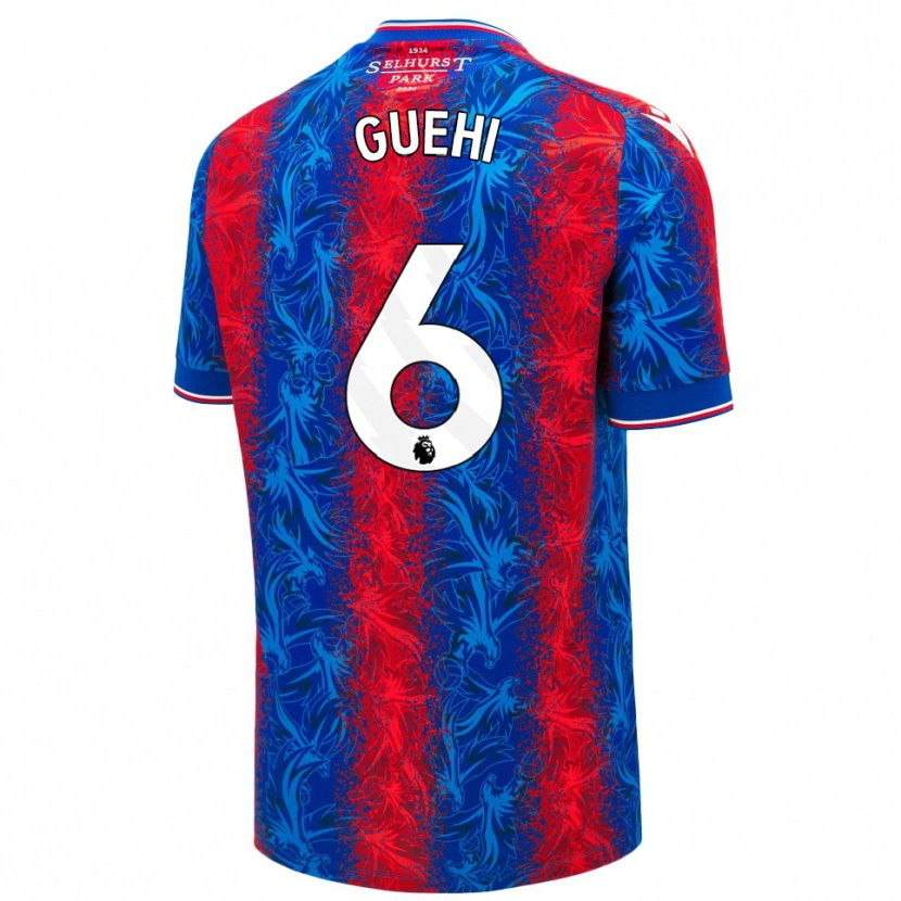 Danxen Kid Marc Guéhi #6 Red Blue Stripes Home Jersey 2024/25 T-Shirt