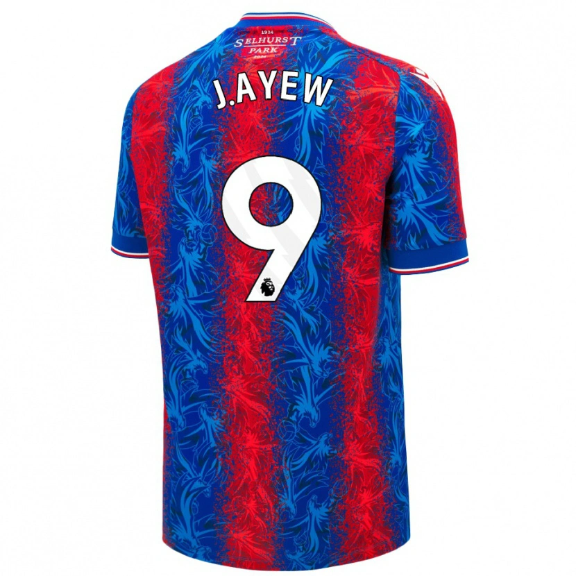 Danxen Kid Jordan Ayew #9 Red Blue Stripes Home Jersey 2024/25 T-Shirt