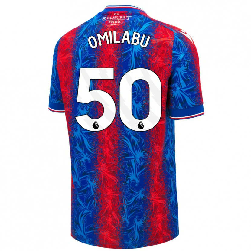 Danxen Kid David Omilabu #50 Red Blue Stripes Home Jersey 2024/25 T-Shirt