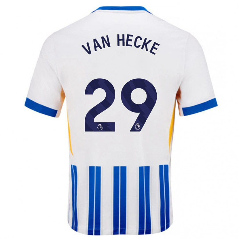 Danxen Kid Jan Paul Van Hecke #29 White Blue Pinstripes Home Jersey 2024/25 T-Shirt