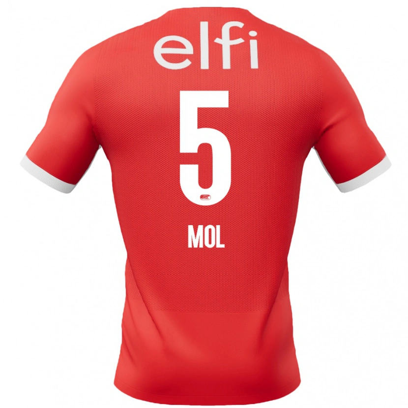 Danxen Kid Camie Mol #5 Red White Home Jersey 2024/25 T-Shirt