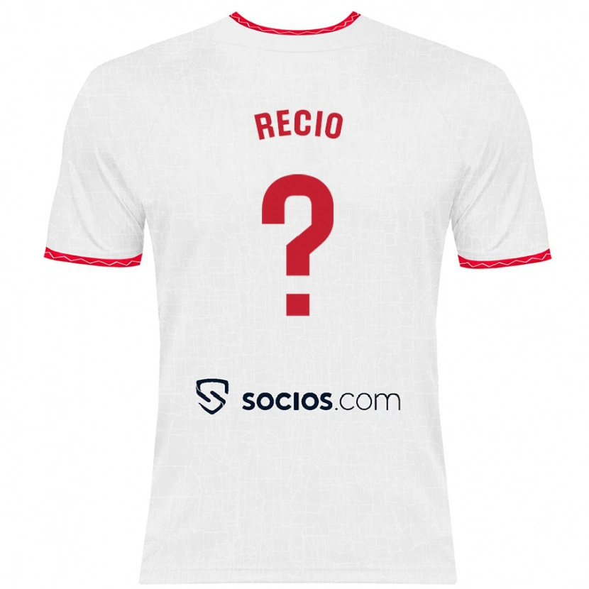 Danxen Kid Sergio Recio #0 White Red Home Jersey 2024/25 T-Shirt