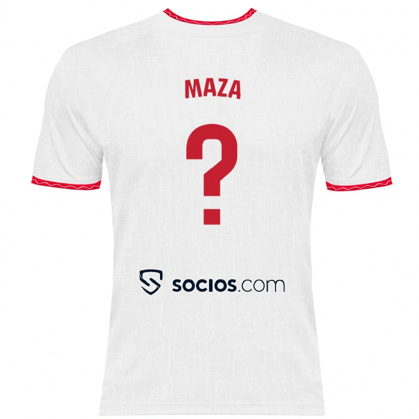 Danxen Kid Manuel Maza #0 White Red Home Jersey 2024/25 T-Shirt