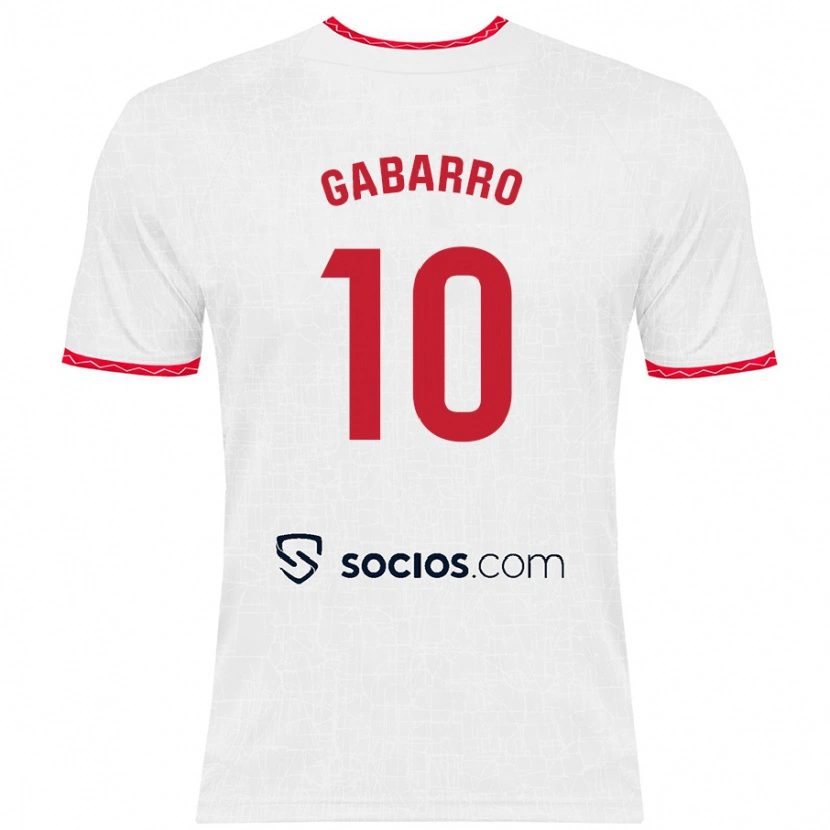 Danxen Kid María Inmaculada Gabarro Romero #10 White Red Home Jersey 2024/25 T-Shirt