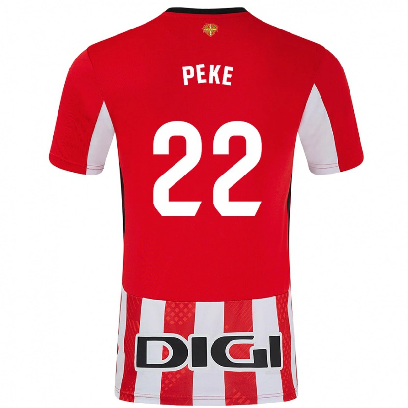 Danxen Kid Ainize Barea Nuñez #22 Red White Home Jersey 2024/25 T-Shirt